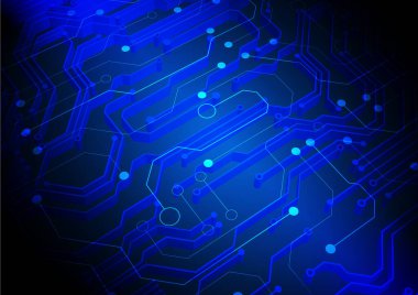 Yüksek teknolojili dijital veri bağlantı sistemi ve bilgisayar elektronik tasarımı ile devre teknolojisi arkaplanı