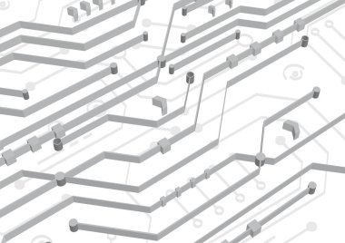 Yüksek teknolojili dijital veri bağlantı sistemi ve bilgisayar elektronik tasarımı ile devre teknolojisi arkaplanı