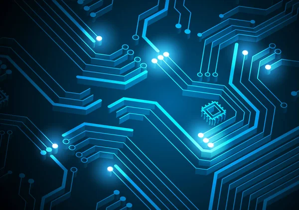 Circuit Technologie Achtergrond Met High Tech Digitale Dataverbinding Systeem Computer — Stockvector