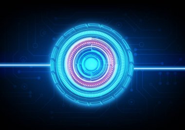 Yüksek teknolojili dijital veri bağlantı sistemi ve bilgisayar elektronik tasarımı ile devre teknolojisi arkaplanı