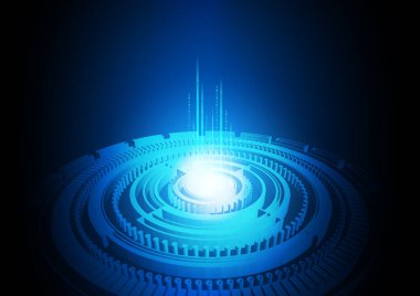 Yüksek teknolojili dijital veri bağlantı sistemi ve bilgisayar elektronik tasarımı ile devre teknolojisi arkaplanı