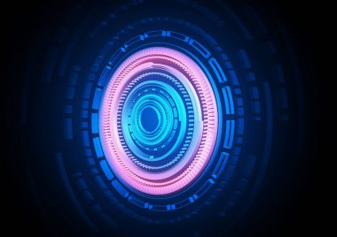 Yüksek teknolojili dijital veri bağlantı sistemi ve bilgisayar elektronik tasarımı ile devre teknolojisi arkaplanı