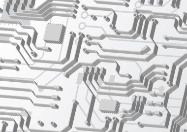 Yüksek teknolojili dijital veri bağlantı sistemi ve bilgisayar elektronik tasarımı ile devre teknolojisi arkaplanı