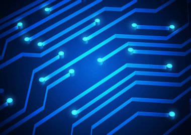 Yüksek teknolojili dijital veri bağlantı sistemi ve bilgisayar elektronik tasarımı ile devre teknolojisi arkaplanı