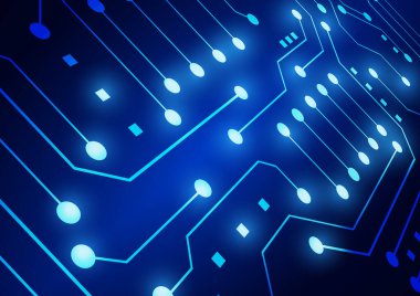 Yüksek teknolojili dijital veri bağlantı sistemi ve bilgisayar elektronik tasarımı ile devre teknolojisi arkaplanı