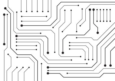 Yüksek teknolojili dijital veri bağlantı sistemi ve bilgisayar elektronik tasarımı ile devre teknolojisi arkaplanı