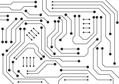 Yüksek teknolojili dijital veri bağlantı sistemi ve bilgisayar elektronik tasarımı ile devre teknolojisi arkaplanı