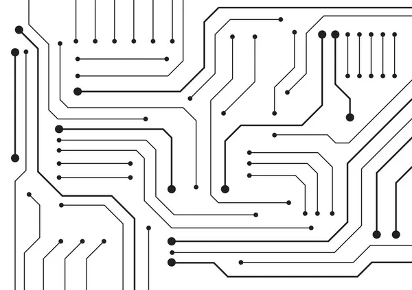 Fond Technologie Circuit Avec Système Connexion Données Numériques Haute Technologie — Image vectorielle