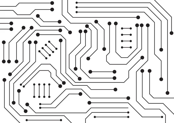 Fond Technologie Circuit Avec Système Connexion Données Numériques Haute Technologie — Image vectorielle