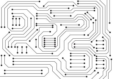Yüksek teknolojili dijital veri bağlantı sistemi ve bilgisayar elektronik tasarımı ile devre teknolojisi arkaplanı