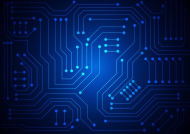 Yüksek teknolojili dijital veri bağlantı sistemi ve bilgisayar elektronik tasarımı ile devre teknolojisi arkaplanı