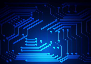 Yüksek teknolojili dijital veri bağlantı sistemi ve bilgisayar elektronik tasarımı ile devre teknolojisi arkaplanı