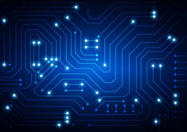 Yüksek teknolojili dijital veri bağlantı sistemi ve bilgisayar elektronik tasarımı ile devre teknolojisi arkaplanı