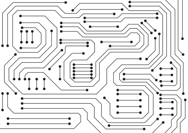 Hintergrund Der Schaltungstechnologie Mit High Tech Digitalen Datenverbindungssystemen Und Elektronischem — Stockvektor