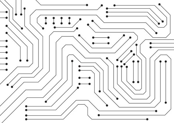 Circuit Teknik Bakgrund Med Högteknologisk Digital Dataanslutning System Och Dator — Stock vektor