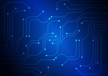 Yüksek teknolojili dijital veri bağlantı sistemi ve bilgisayar elektronik tasarımı ile devre teknolojisi arkaplanı