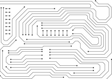 Yüksek teknolojili dijital veri bağlantı sistemi ve bilgisayar elektronik tasarımı ile devre teknolojisi arkaplanı
