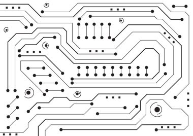 Yüksek teknolojili dijital veri bağlantı sistemi ve bilgisayar elektronik tasarımı ile devre teknolojisi arkaplanı