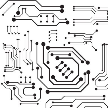 Yüksek teknolojili dijital veri bağlantı sistemi ve bilgisayar elektronik tasarımı ile devre teknolojisi arkaplanı