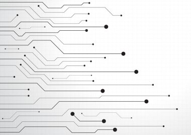 Yüksek teknolojili dijital veri bağlantı sistemi ve bilgisayar elektronik tasarımı ile devre teknolojisi arkaplanı