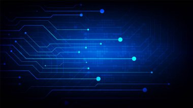 Yüksek teknolojili dijital veri bağlantı sistemi ve bilgisayar elektronik tasarımı ile devre teknolojisi arkaplanı