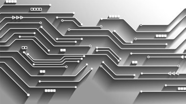 Yüksek teknolojili dijital veri bağlantı sistemi ve bilgisayar elektronik tasarımı ile devre teknolojisi arkaplanı