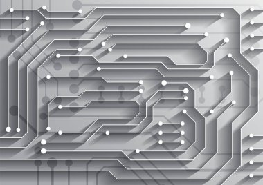 Yüksek teknolojili dijital veri bağlantı sistemi ve bilgisayar elektronik tasarımı ile devre teknolojisi arkaplanı