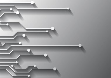 Yüksek teknolojili dijital veri bağlantı sistemi ve bilgisayar elektronik tasarımı ile devre teknolojisi arkaplanı