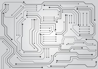 Yüksek teknolojili dijital veri bağlantı sistemi ve bilgisayar elektronik tasarımı ile devre teknolojisi arkaplanı