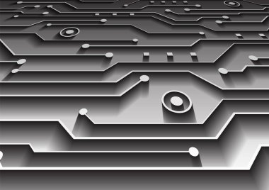 Yüksek teknolojili dijital veri bağlantı sistemi ve bilgisayar elektronik tasarımı ile devre teknolojisi arkaplanı