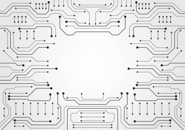 Yüksek teknolojili dijital veri bağlantı sistemi ve bilgisayar elektronik tasarımı ile devre teknolojisi arkaplanı
