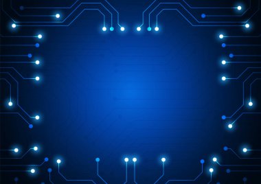 Yüksek teknolojili dijital veri bağlantı sistemi ve bilgisayar elektronik tasarımı ile devre teknolojisi arkaplanı