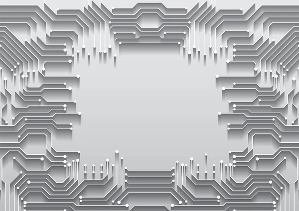 Fond Technologie Circuit Avec Système Connexion Données Numériques Haute Technologie — Image vectorielle