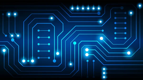 Circuit Technologie Achtergrond Met High Tech Digitale Dataverbinding Systeem Computer — Stockvector