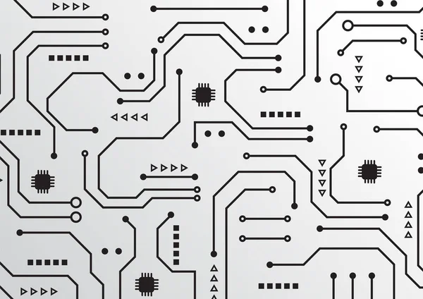 Схемотехнический Фон Высокотехнологичной Цифровой Системой Подключения Данных Компьютерным Электронным Дизайном — стоковый вектор
