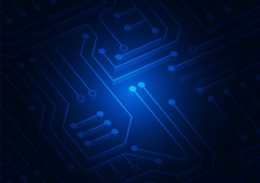 Yüksek teknolojili dijital veri bağlantı sistemi ve bilgisayar elektronik tasarımı ile devre teknolojisi arkaplanı