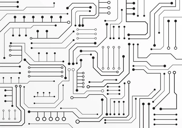 Sfondo Della Tecnologia Dei Circuiti Con Sistema Connessione Dati Digitali — Vettoriale Stock