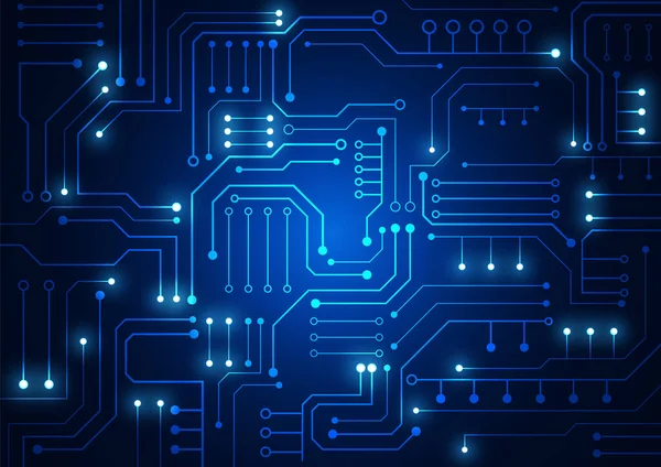 Fond Technologie Circuit Avec Système Connexion Données Numériques Haute Technologie — Image vectorielle