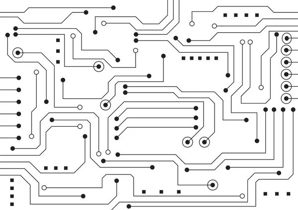 Sfondo Della Tecnologia Dei Circuiti Con Sistema Connessione Dati Digitali — Vettoriale Stock