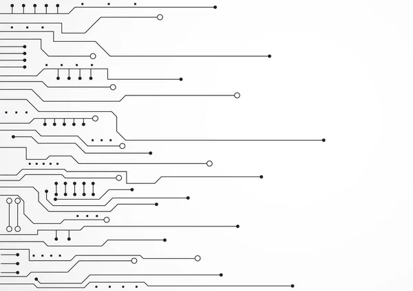 ハイテクデジタルデータ接続システムとコンピュータ電子設計と回路技術の背景 — ストックベクタ