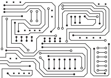 Yüksek teknolojili dijital veri bağlantı sistemi ve bilgisayar elektronik tasarımı ile devre teknolojisi arkaplanı