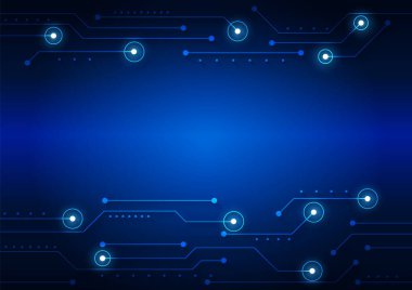 Yüksek teknolojili dijital veri bağlantı sistemi ve bilgisayar elektronik tasarımı ile devre teknolojisi arkaplanı