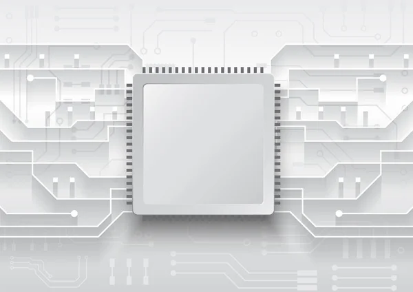 Fond Technologie Circuit Avec Système Connexion Données Numériques Haute Technologie — Image vectorielle