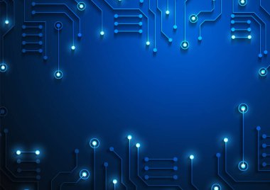 Yüksek teknolojili dijital veri bağlantı sistemi ve bilgisayar elektronik tasarımı ile devre teknolojisi arkaplanı