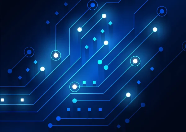 Circuit Technologie Achtergrond Met High Tech Digitale Dataverbinding Systeem Computer — Stockvector