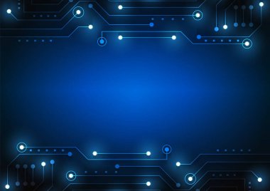 Yüksek teknolojili dijital veri bağlantı sistemi ve bilgisayar elektronik tasarımı ile devre teknolojisi arkaplanı