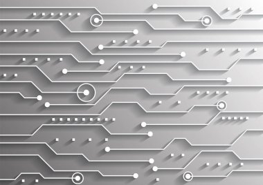 Yüksek teknolojili dijital veri bağlantı sistemi ve bilgisayar elektronik tasarımı ile devre teknolojisi arkaplanı