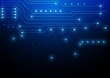 Yüksek teknolojili dijital veri bağlantı sistemi ve bilgisayar elektronik tasarımı ile devre teknolojisi arkaplanı