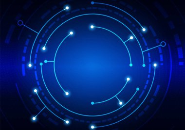 Yüksek teknolojili dijital veri bağlantı sistemi ve bilgisayar elektronik tasarımı ile devre teknolojisi arkaplanı