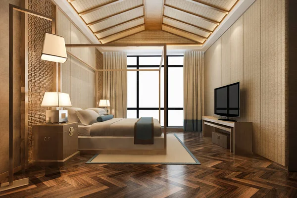 Rendering Luxe Suite Met Tropische Slaapkamers Resort Hotel Resort — Stockfoto